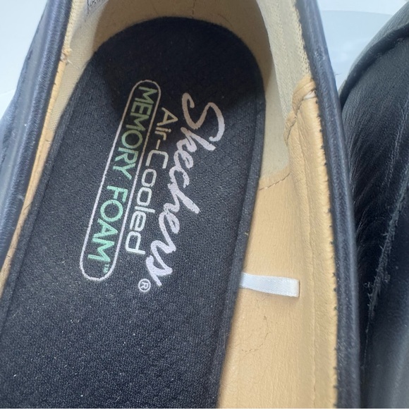 Skechers leather air-cooled memory foam black loafers size 9 - Picture 5 of 8